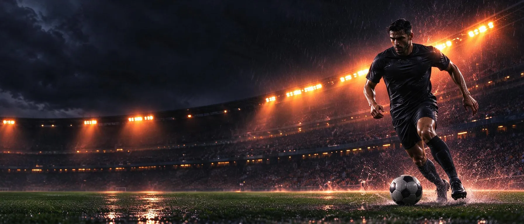 Full-bleed atmospheric backdrop behind the welcome-offer copy: a casino table, live studio or prize scene with quiet, low-detail areas so headline text stays readable; never slot machines or reels. For sportsbook or sports pages choose the matching sport preset (an empty arena, court or rink).